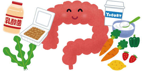 腸内環境を整える食べ物イラスト
