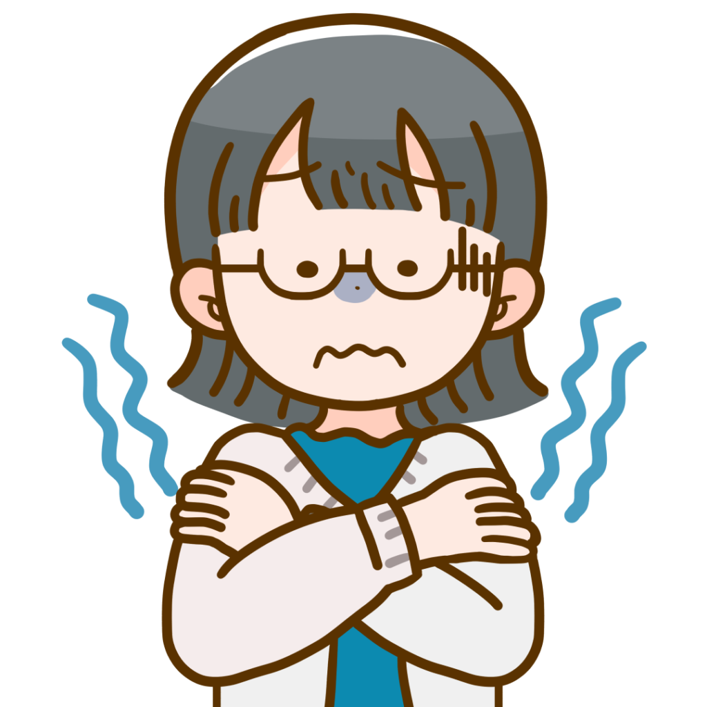 体が冷えているイメージイラスト